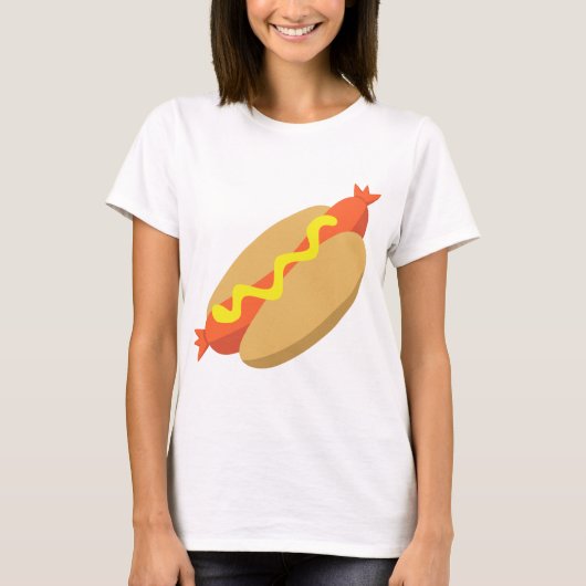 おいしい食糧-ホットドッグ Tシャツ (正面)