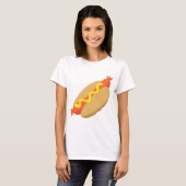 おいしい食糧-ホットドッグ Tシャツ (正面フル)