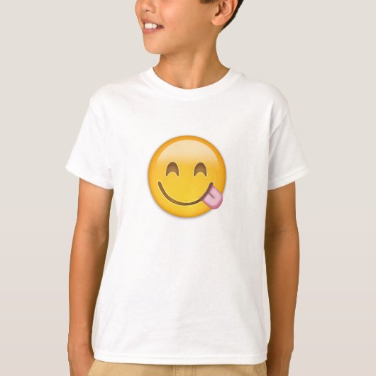 おいしい食糧Emojiを満喫する顔 Tシャツ (正面)