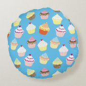 おいしい飾誕生日カップケーキラウンドピロー ラウンドクッション (裏面)