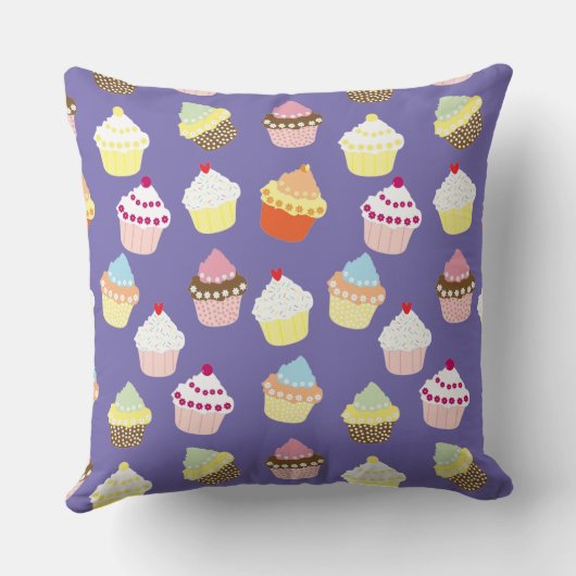 おいしい飾誕生日カップケーキ装飾用クッション クッション (裏面)
