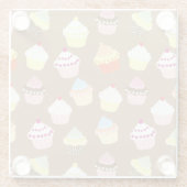 おいしい飾誕生日カップケーキ ガラスコースター (裏面)