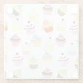 おいしい飾誕生日カップケーキ ガラスコースター (裏面)