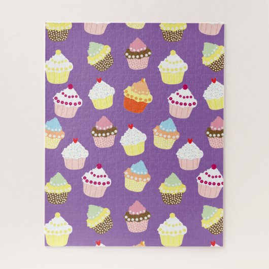 おいしい飾誕生日カップケーキ ジグソーパズル (縦)