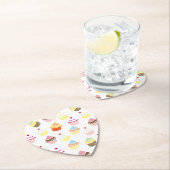 おいしい飾誕生日カップケーキ ペーパーコースター (インサイチュ)