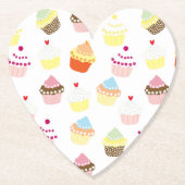 おいしい飾誕生日カップケーキ ペーパーコースター (正面)