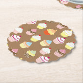 おいしい飾誕生日カップケーキ ペーパーコースター (アングル)