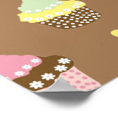 おいしい飾誕生日カップケーキ ポスター (角)