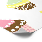 おいしい飾誕生日カップケーキ ポスター (角)