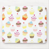 おいしい飾誕生日カップケーキ マウスパッド (正面)