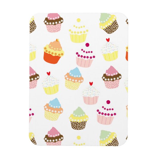 おいしい飾誕生日カップケーキ マグネット (縦)