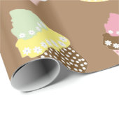 おいしい飾誕生日カップケーキ ラッピングペーパー (ロールコーナー)