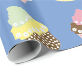 おいしい飾誕生日カップケーキ ラッピングペーパー (ロールコーナー)