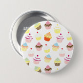 おいしい飾誕生日カップケーキ 缶バッジ (正面&裏面)