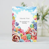 おいしい魔法のキャンディランドの誕生日 サンキューカード (スタンド正面)