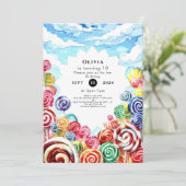 おいしい魔法のキャンディランド誕生日 招待状 (スタンド正面)