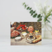 おいしい魚介類と前菜 ポストカード (スタンド正面)