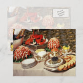 おいしい魚介類と前菜 ポストカード (正面/裏面)