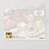 おいしい魚介類と前菜 ポストカード (裏面)