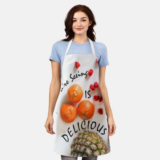 おいしい エプロン (着用した状態)