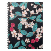 おいしい、ジューシーなさくらんぼ。シームレスな背景 ノートブック (正面)