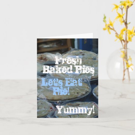 おいしい!パイよ食べう!新鮮なパイ焼いたズすべて カード (黄色い花)