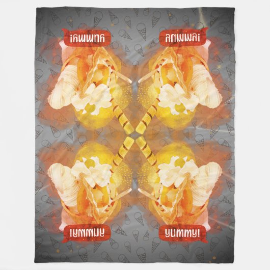 おいしい フリースブランケット (正面)