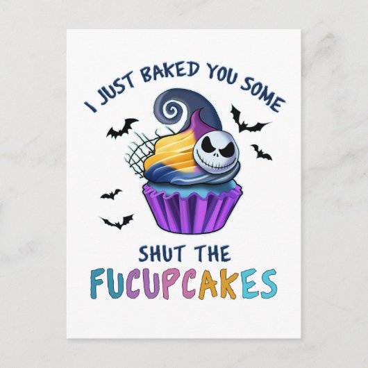 おいしいShut The Fucupcakesができました 面白い シーズンポストカード (正面)