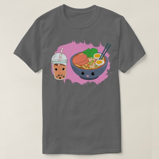 おいしいTシャツラーメン丼とボバブルテ Tシャツ (デザイン正面)