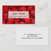 おいしくかわいく暗いピンクのラズベリーの写真 名刺 (正面/裏面)