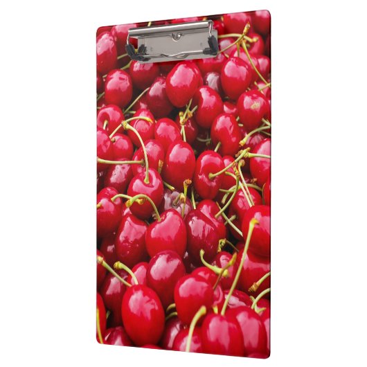 おいしくかわいく赤いさくらんぼは写真実を結びます クリップボード (左)