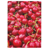 おいしくかわいく赤いさくらんぼは写真実を結びます クリップボード (裏面)