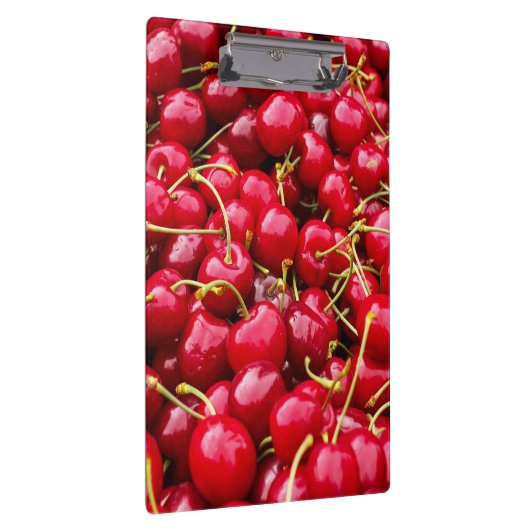 おいしくかわいく赤いさくらんぼは写真実を結びます クリップボード (右)