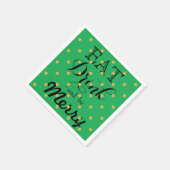 おいしく飲んで楽しく！ | 水玉模様 スタンダードカクテルナプキン (角)