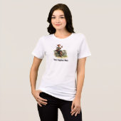 おいしそうなケーキを手にしたスクラフィ小妖精や小人 トライブレンドＴシャツ (正面全面)