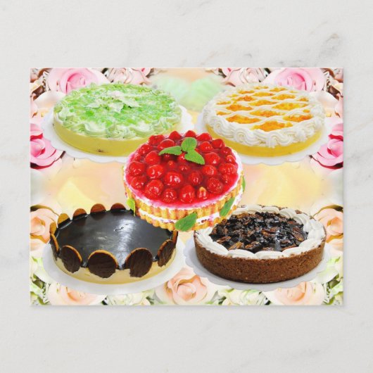 おいしそうなケーキ ポストカード (正面)