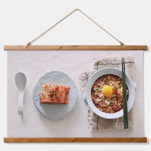 おいしそうなラーメン 吊り下げ型タペストリー (正面)