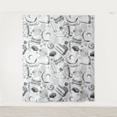 おいしそうな柄 タペストリー (正面)