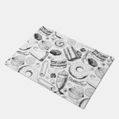 おいしそうな柄 ドアマット (アングル)