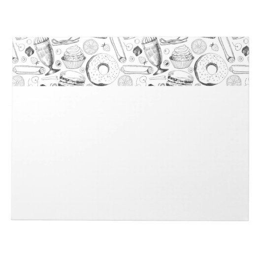 おいしそうな柄 ノートパッド (正面)