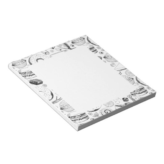 おいしそうな柄 ノートパッド (アングル)