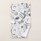 おいしそうな柄 バスタオルセット (ハンドタオル)