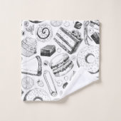 おいしそうな柄 バスタオルセット (ウォッシュタオル)