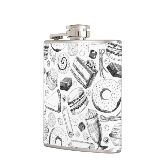 おいしそうな柄 フラスク (左)