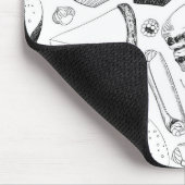 おいしそうな柄 マウスパッド (コーナー)