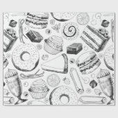 おいしそうな柄 ラッピングペーパー (フラット)