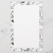 おいしそうな柄 便箋 (正面)