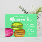 おいしカラフルいマカルーンの午後の紅茶パーティー 招待状 (スタンド正面)