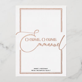 おいで、エマニュエル！ キリストの降誕のクリスマス 箔シーズンカード