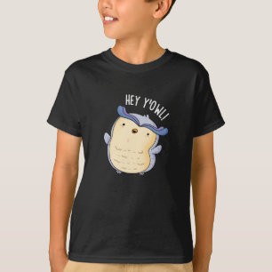 おいオウルおもしろいフクロウPUNダークブルー Tシャツ